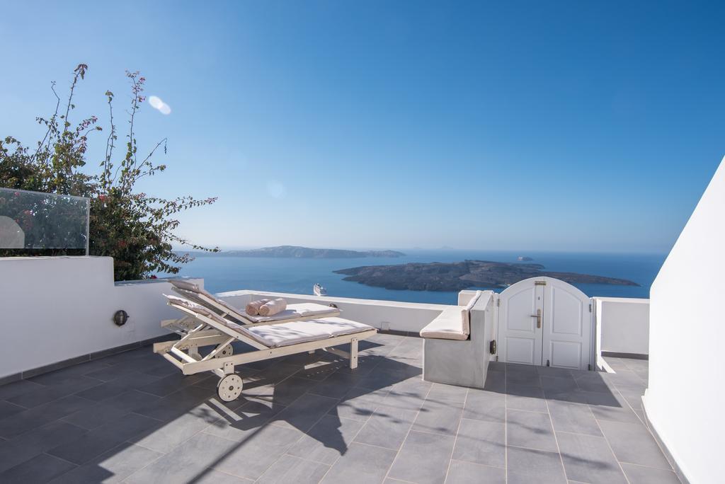 Karpimo Horizon - Caldera View With Private Hot Tub Villa Фиростефани Стая снимка