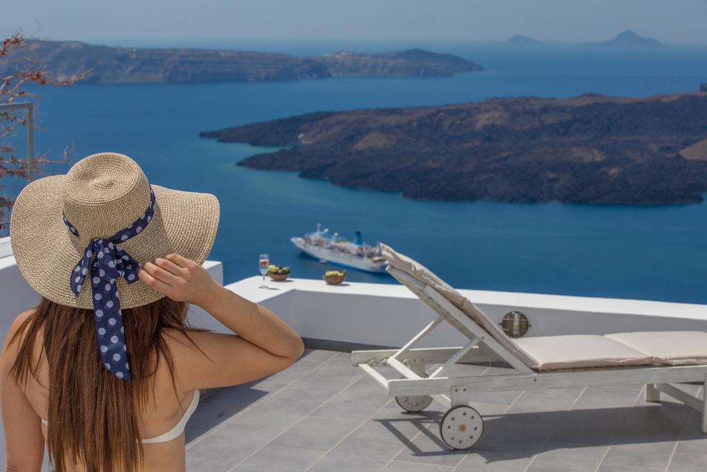 Karpimo Horizon - Caldera View With Private Hot Tub Villa Фиростефани Екстериор снимка