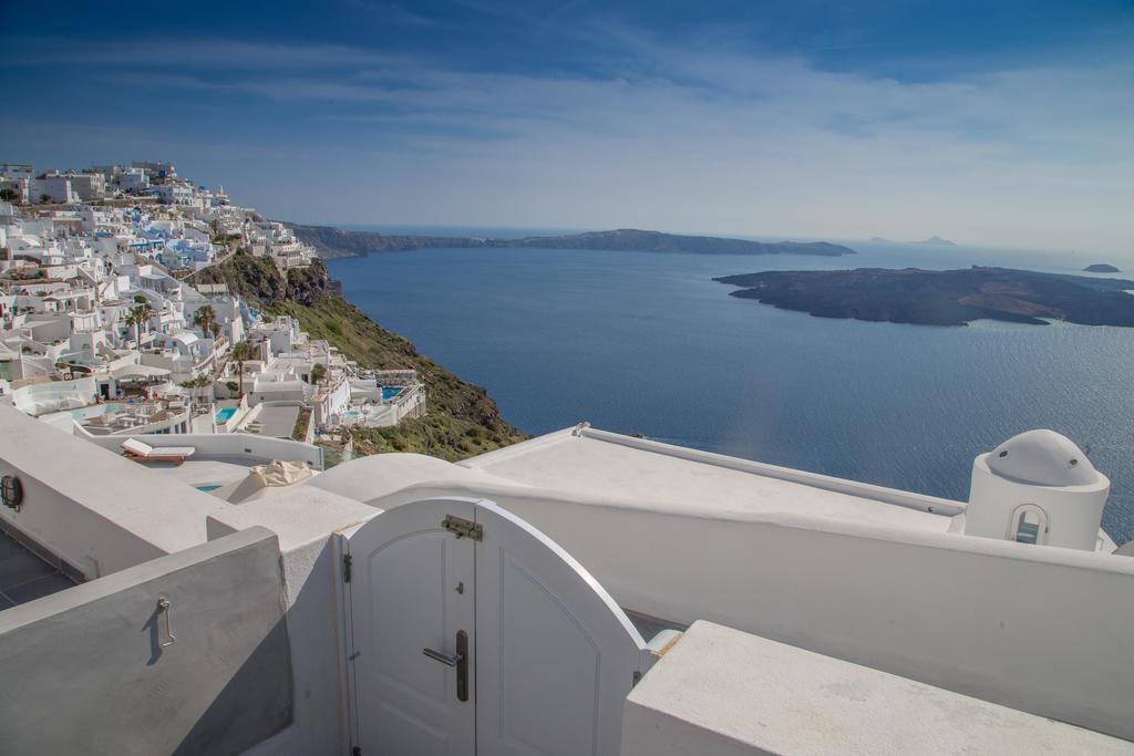 Karpimo Horizon - Caldera View With Private Hot Tub Villa Фиростефани Стая снимка