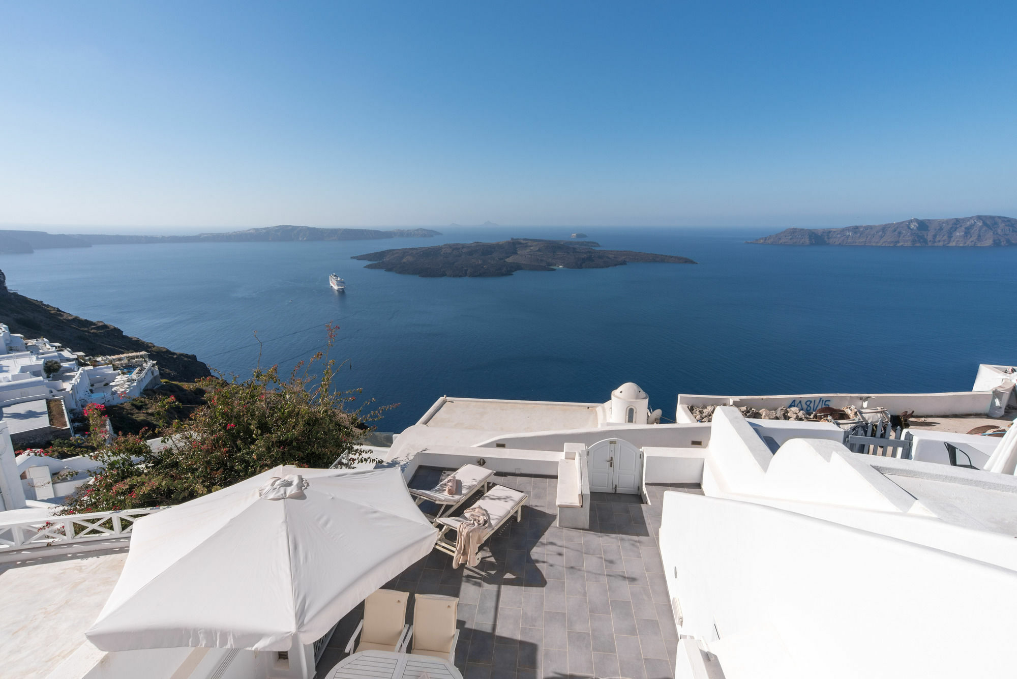 Karpimo Horizon - Caldera View With Private Hot Tub Villa Фиростефани Екстериор снимка